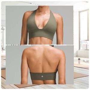 lululemon Align Halter Bra C/D Cup Women's Bras army Green size 14 NWT